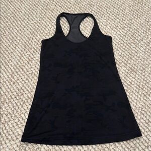 Lululemon Athletica Black Fitted Backless Tank Top